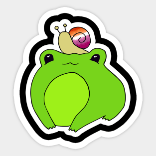 Lesbian pride frog Sticker